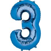 34in Blue Number Balloon (3)